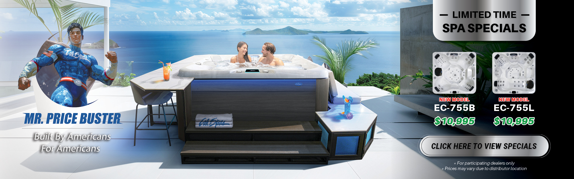 Calspas hot tub being used in a family setting - Springdale