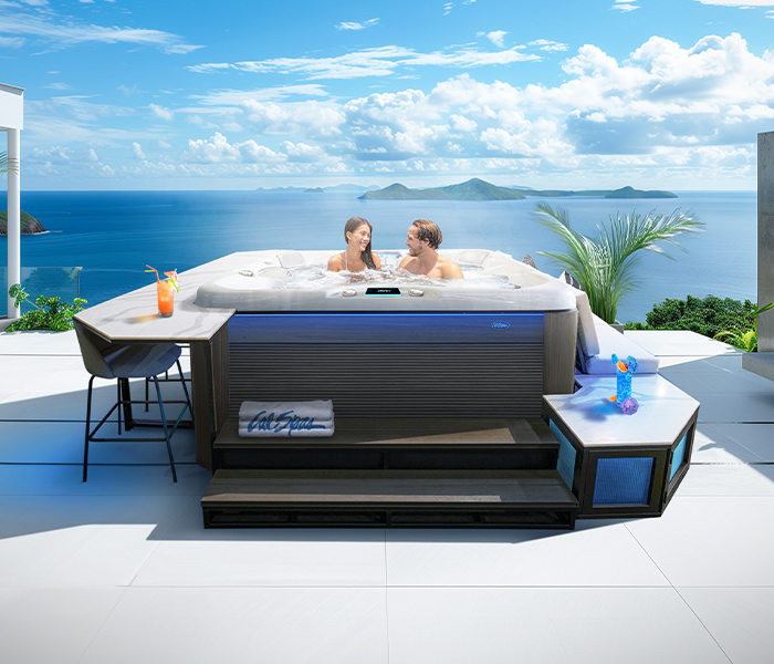 Calspas hot tub being used in a family setting - Springdale